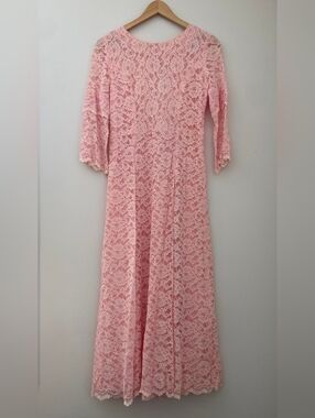 Vintage Pink Lace Gown
